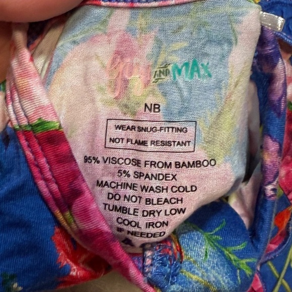 Gigi and Max Newborn Zip Footie – Floral Ruffle One-Piece, Viscose - Picture 5 of 5